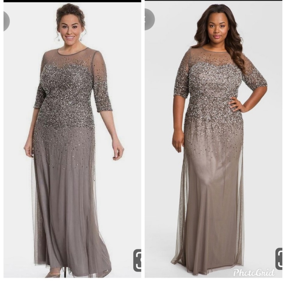 Full Length Sequin Ombre Gown - image 1